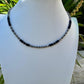 Black Onyx Navajo Pearl & Necklace - Elegant Sterling Silver Heishi Gemstone Jewelry