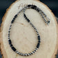 Black Onyx Navajo Pearl & Necklace - Elegant Sterling Silver Heishi Gemstone Jewelry