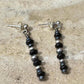 Elegant Drop Earrings featuring Hematite Onyx and Navajo Pearls