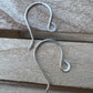 Handmade Sterling Silver French Hook Ear Wires – 20 Gauge, Shiny or Oxidized