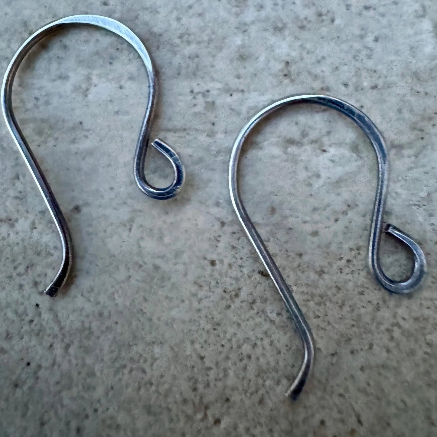 Handmade Sterling Silver French Hook Ear Wires – 20 Gauge, Shiny or Oxidized