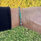 Kingman Turquoise & Navajo Pearl Bracelet - Sterling Silver Round Gemstone Jewelry