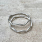 Sterling Silver Wave Ring Set – Wavy Zig Zag Design