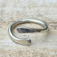 Minimal Style Bypass Coil Ring - Adjustable Thumb Sterling Silver Ring