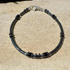 Hematite & Black Onyx Sterling Silver Bracelet – Grounding & Protection Jewelry | Stackable & Handcrafted