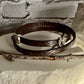 Embossed Leather Wrap Bracelet with Magnetic Clasp & Angel Wing Accents