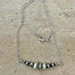 Navajo Pearl & White Turquoise Bar Necklace – Sterling Silver Cable Chain