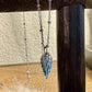 Sterling Silver Angel Wings Necklace: Turquoise Accent, Delicate Charm
