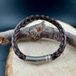 Stylish Braided Leather Bracelet with Bayonet Closure | Bolo Cord + Stainless Steel, Custom Leather Choice