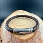 Stylish Braided Leather Bracelet with Bayonet Closure | Bolo Cord + Stainless Steel, Custom Leather Choice