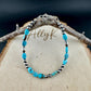 Royston Turquoise & Navajo Pearl Bracelet - Sterling Silver Gemstone Jewelry