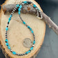 Southwestern Royston Turquoise & Navajo Pearl Choker – Sterling Silver Gemstone