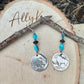 Southwestern Sterling Silver Earrings: Indian Buffalo Nickel, Royston Turquoise & Onyx Accents