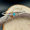 Sterling Silver Dainty Royston Turquoise Bracelet – Handmade Adjustable Cuff Jewelry