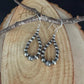 Navajo Pearl Hoop Teardrop Earrings, Dainty Sterling Silver Southwestern Jewelry