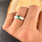 Sterling Silver Galazio Blue Topaz Band Ring - Hammered or Smooth Finish