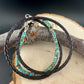 Wrap Turquoise Leather Bracelet – Sterling Silver Accents | Handcrafted Boho Unisex Cuff Jewelry