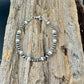 Navajo Pearl White Turquoise Beaded Bracelet - Sterling Silver Gemstone Jewelry