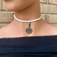 Indian Head Buffalo Nickel Necklace with Kingman Turquoise on Deerskin Lace