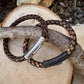 Stylish Braided Leather Bracelet with Bayonet Closure | Bolo Cord + Stainless Steel, Custom Leather Choice
