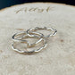 Trio Dainty Sterling Silver Wavy Ring Set | Minimalist Metal Rings for Everyday Wear