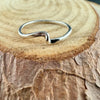 Sterling Silver Dainty Wavy Twist Ring | Elegant Minimalist Design