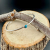 Sterling Silver Dainty Royston Turquoise Bracelet – Handmade Adjustable Cuff Jewelry