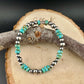 Kingman Turquoise & Navajo Pearl Stretch Bracelet | Southwestern Stack Favorite