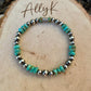 Kingman Turquoise & Navajo Pearl Stretch Bracelet | Southwestern Stack Favorite