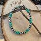 Kingman Turquoise & Navajo Pearl Stretch Bracelet | Southwestern Stack Favorite