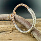 Braided Leather Wrap Bracelet - Antique Silver Paisley Half Cuff in Multiple Colors