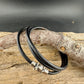 Gypsy Sippa Black & Brown Leather Multi Wrap Bracelet with Magnetic Clasp
