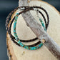 Wrap Turquoise Leather Bracelet – Sterling Silver Accents | Handcrafted Boho Unisex Cuff Jewelry
