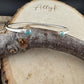 Dainty Sterling Silver Turquoise Cuff Bracelet - 4mm Kingman Double Bezel Reverse Design