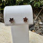 Iridescent Mother of Pearl Star Stud Earrings – Sterling Silver Minimalist Jewelry