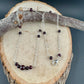 Sterling Silver Chain Garnet Spacer Necklace, Unique Gemstone Necklace