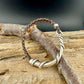 Braided Leather Wrap Bracelet with Silver Half Cuff - Rustic Style in Multiple Colors