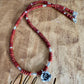 Red Jasper Necklace: Sterling Silver Rose Pendant, Gemstone Jewelry