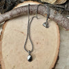 White Buffalo Bezel Pendant Necklace – Sterling Silver Boho Jewelry