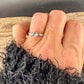 Sterling Silver White Buffalo Band Ring - Hammered or Smooth Finish