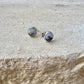 Sterling Silver White Buffalo Stud Earrings - 6mm Serrated or Smooth Bezel Post Design