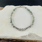 Sterling Silver Green Moss Agate Bracelet: Gemstone Beaded Bracelet
