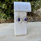 Purple Turquoise Dangle Earrings – Sterling Silver Circles with Spotted Mohave Gemstone