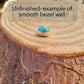 Sterling Silver Kingman Turquoise Dainty 4mm Band Ring - Hammered or Smooth Finish