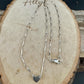 Sterling Silver Heart Charm Necklace - Dainty Pendant Jewelry