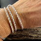 Genuine White Leather Braided Multi Wrap Bracelet - Unisex Gift with Bayonet Closure
