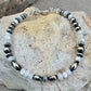 Navajo Pearl & Mother of Pearl Bracelet - Sterling Silver Beaded Gemstone Jewelry