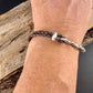 Braided Leather Wrap Bracelet with Silver Half Cuff - Rustic Style in Multiple Colors