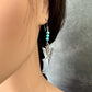 Turquoise Sterling Silver Dangle Earrings: Southwestern Arrowhead Drop
