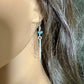 Turquoise Spike Sterling Silver Drop Earrings: Kingman Turquoise